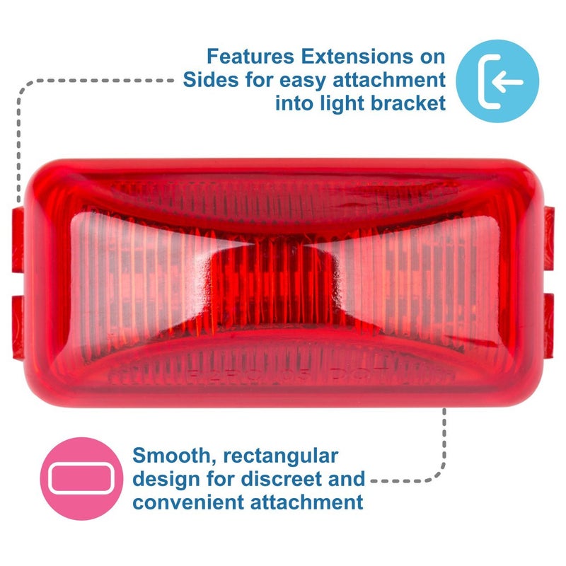 Lumitronics RV Mini Thin Line 37 Series Sealed LED Marker/Clearance Light (Red) - Image 4